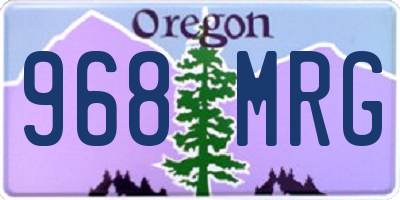 OR license plate 968MRG
