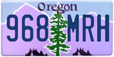 OR license plate 968MRH