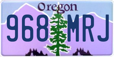 OR license plate 968MRJ