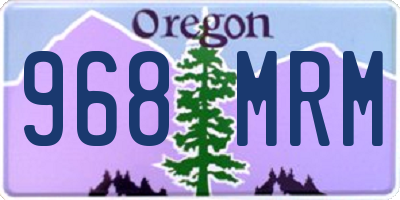 OR license plate 968MRM