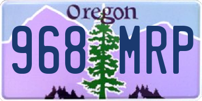 OR license plate 968MRP