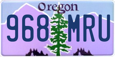 OR license plate 968MRU