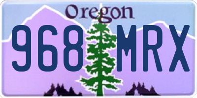 OR license plate 968MRX
