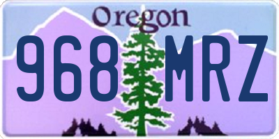 OR license plate 968MRZ