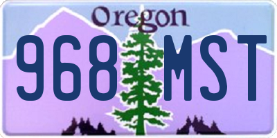 OR license plate 968MST