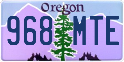 OR license plate 968MTE