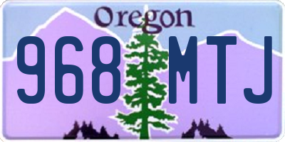 OR license plate 968MTJ