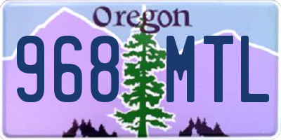 OR license plate 968MTL