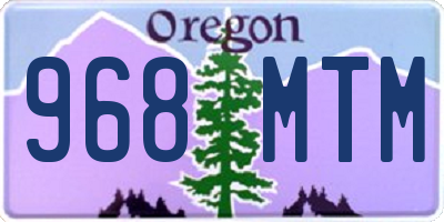 OR license plate 968MTM