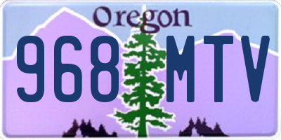 OR license plate 968MTV