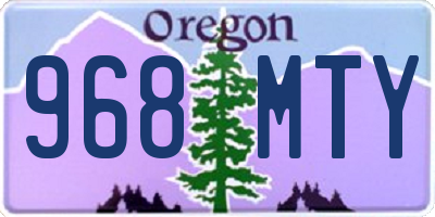 OR license plate 968MTY