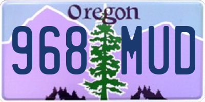 OR license plate 968MUD