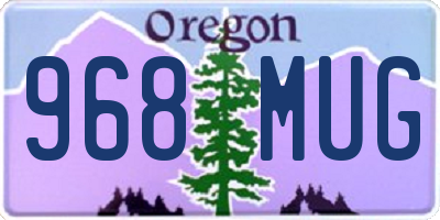 OR license plate 968MUG