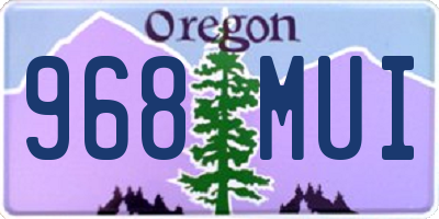 OR license plate 968MUI
