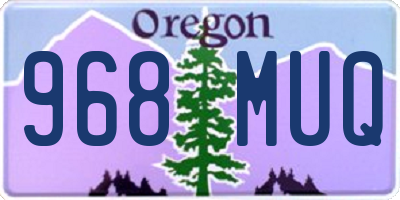 OR license plate 968MUQ