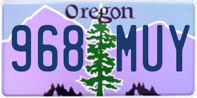 OR license plate 968MUY