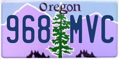 OR license plate 968MVC