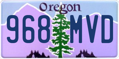 OR license plate 968MVD
