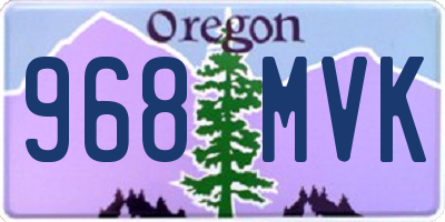 OR license plate 968MVK