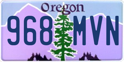 OR license plate 968MVN