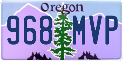 OR license plate 968MVP