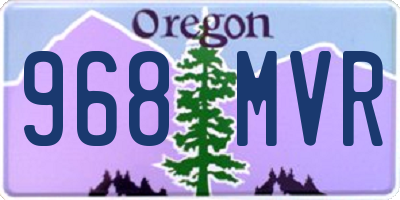 OR license plate 968MVR