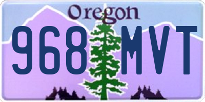 OR license plate 968MVT