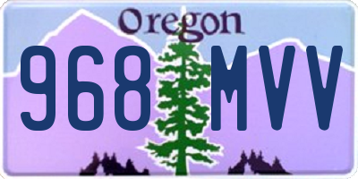 OR license plate 968MVV