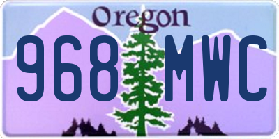 OR license plate 968MWC