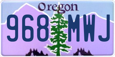 OR license plate 968MWJ