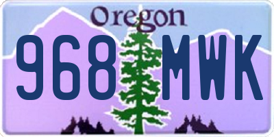 OR license plate 968MWK