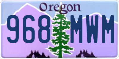 OR license plate 968MWM