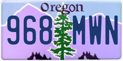 OR license plate 968MWN