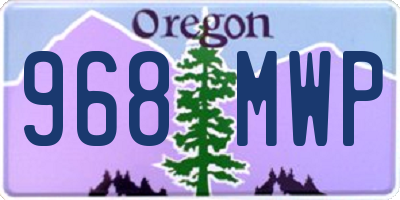 OR license plate 968MWP