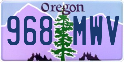 OR license plate 968MWV