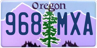 OR license plate 968MXA