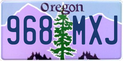 OR license plate 968MXJ