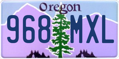 OR license plate 968MXL