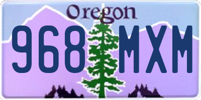 OR license plate 968MXM