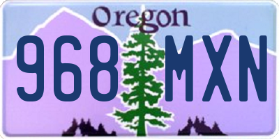 OR license plate 968MXN