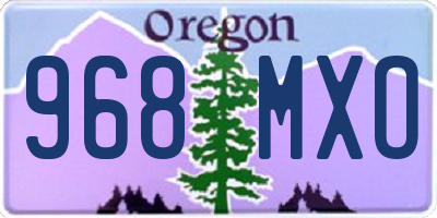 OR license plate 968MXO