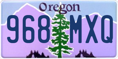 OR license plate 968MXQ