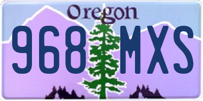 OR license plate 968MXS