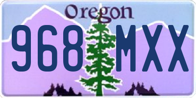 OR license plate 968MXX