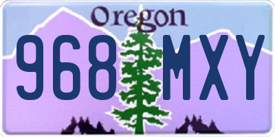 OR license plate 968MXY