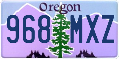 OR license plate 968MXZ