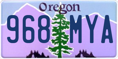 OR license plate 968MYA