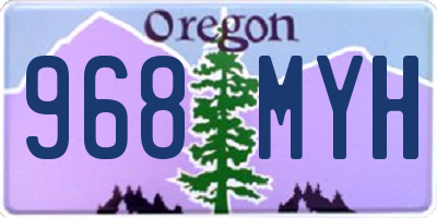 OR license plate 968MYH