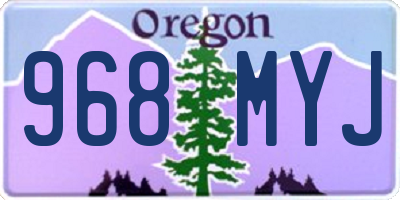 OR license plate 968MYJ