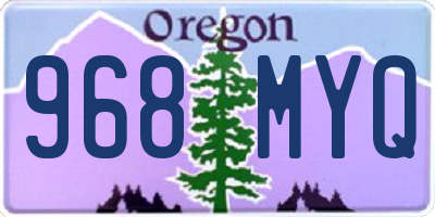 OR license plate 968MYQ